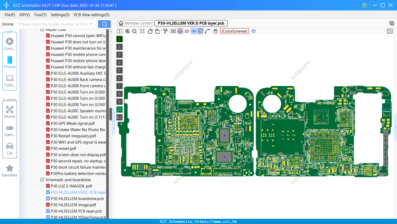 Huawei P30-HL2ELLEM VER.D PCB Layer